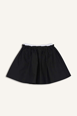 Kız Çocuk Beli Lastikli Twill Etek