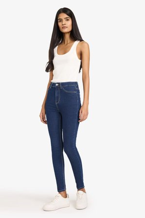 DeFacto Jegging Yüksek Bel Bilek Boy Dar Paça Basıc Jean Pantolon B7498AX25AUNM34