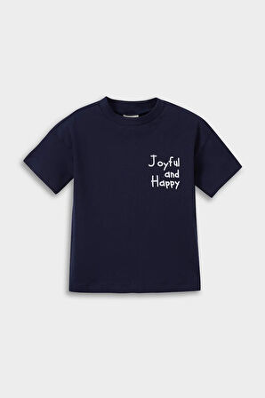 DeFacto Erkek Bebek Bisiklet Yaka Baskılı Kısa Kollu Tişört F3917A525AUNV241