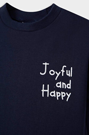 DeFacto Erkek Bebek Bisiklet Yaka Baskılı Kısa Kollu Tişört F3917A525AUNV241