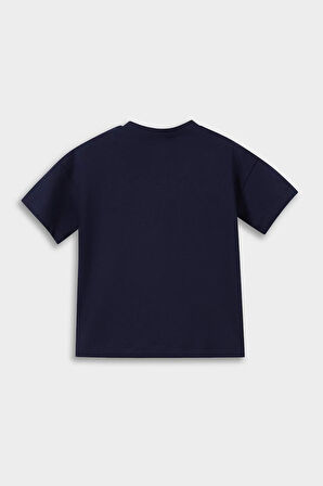 DeFacto Erkek Bebek Bisiklet Yaka Baskılı Kısa Kollu Tişört F3917A525AUNV241
