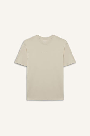 Boxy Fit Bisiklet Yaka Baskılı Kısa Kollu Tişört