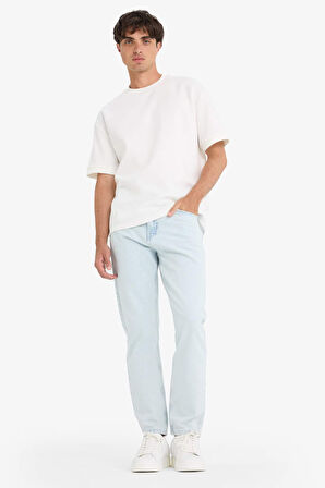 DeFacto %100 Pamuk 90's Slim Fit Dar Paça Jean Yıkamalı Pantolon F5667AX25AUNM63