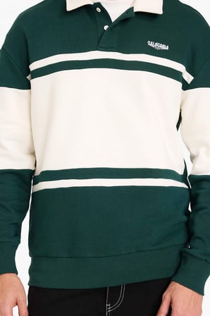 DeFacto Pamuklu Boxy Fit Polo Yaka Sweatshirt F8657AX26SPGN465