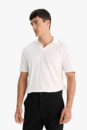 Regular Fit Krinkıl Kısa Kollu Polo Tişört