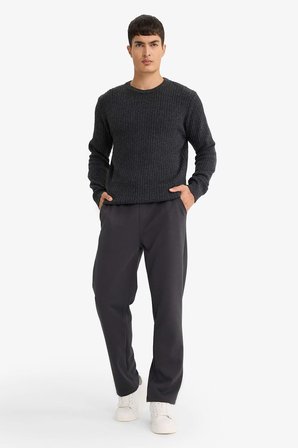 DeFacto Regular Fit Beli Bağcıklı Düz Paça Eşofman Altı F0308AX25AUAR138
