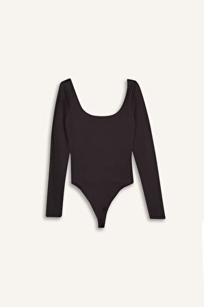 Coool U Yaka Uzun Kollu Çıtçıtlı Body