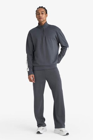 DeFacto Standart Fit Dik Yaka Yarım Fermuarlı Modal Sweatshirt G5141AX25WNAR82
