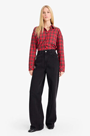 Coool Overshirt Fit Kareli Uzun Kollu Gömlek
