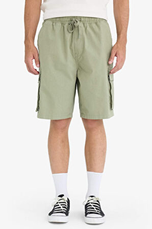 Kargo Fit Gabardin Bermuda Şort