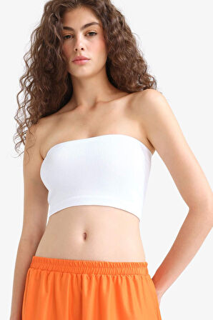 Fitted Seamless Straplez Bluz