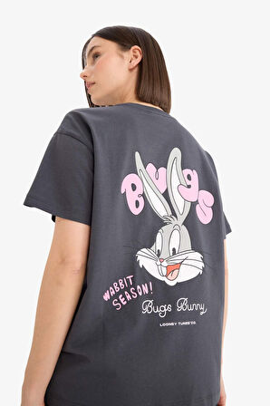 Coool Looney Tunes Oversize Geniş Kalıp Sırt Baskılı Kısa Kollu Tişört