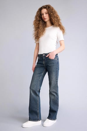 Defacto H0136AXNM34 Mavi Düşük Bel Jean Yıkamalı Pantolon