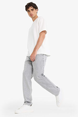 Wide Leg Geniş Paça Jean Kar Yıkamalı Pantolon