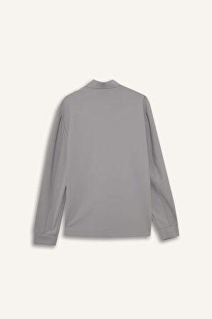 DeFactoFit Standart Fit Dik Yaka Fermuarlı Sweatshirt
