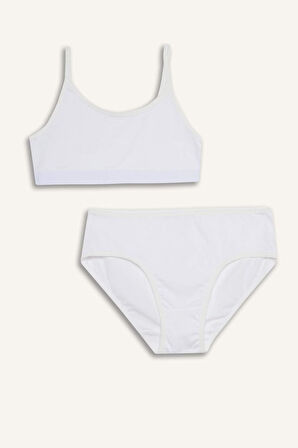 Kız Çocuk 2'li Takım Bra Slip Külot