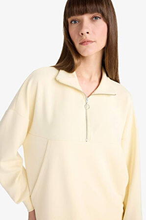 Modal Kapüşonlu Sweatshirt-Fall in Love Loungewear