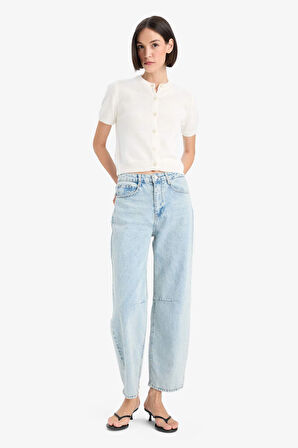 Regular Fit Bisiklet Yaka Triko Hırka