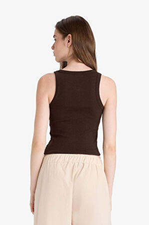 Fitted U Yaka Fitilli Kaşkorse Atlet