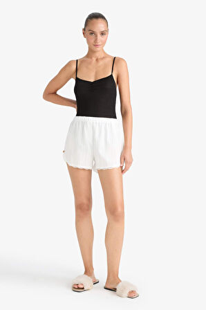 Regular Fit Beli Lastikli Şort Pijama Altı-Fall in Love