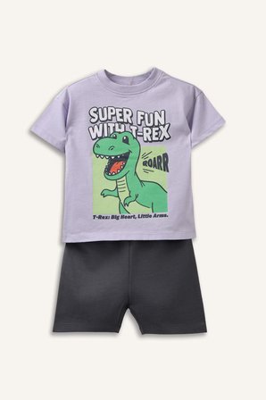 DeFacto Dinozor Baskılı 2'li Takım Erkek Bebek G8327A526SMAR126