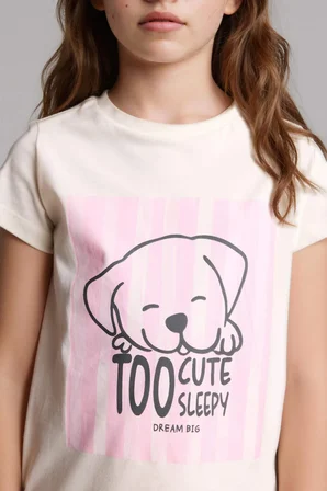 DeFacto Regular Fıt 2'li Pijama Takımı Kız Çocuk H0153A826SPER233