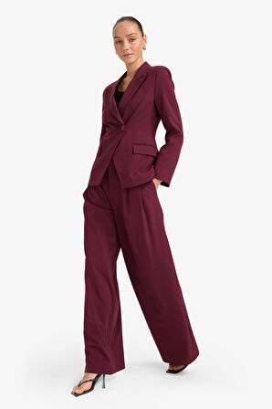 Wide Leg Çift Cepli Yüksek Bel Uzun Boy Pantolon