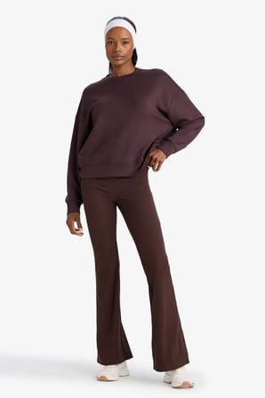 DeFacto Oversize Geniş Kalıp Bisiklet Yaka Modal Ultra Soft Sweatshirt E8954AX25AUBN340