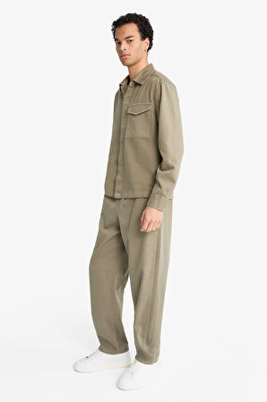 Baggy Fit Geniş Paça Gabardin Pantolon