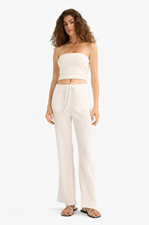 Wide Leg Cepli Normal Bel Standart Boy Bürümcük Pantolon