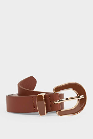 Kadın Büyük Toka Suni Deri Günlük Kemer