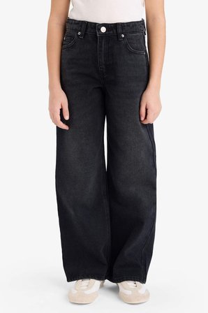 DeFacto Straıght Wıde Geniş Paça Jean Pantolon Kız Çocuk G4655A826SPNM55