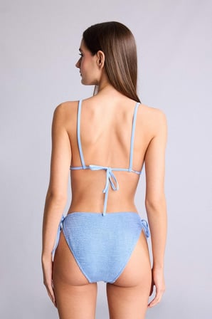 DeFacto Regular Fıt Kırışık Dokulu Mavi Bikini Alt E0208AX26SMBE552