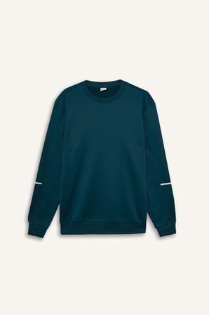 DeFacto Standart Fit Bisiklet Yaka Sporcu Sweatshirt F2379AX25WNGN1040