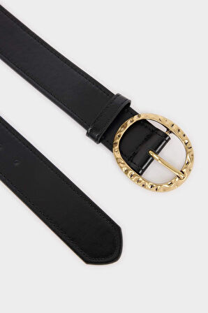 Kadın Büyük Toka Suni Deri Jean Kemeri