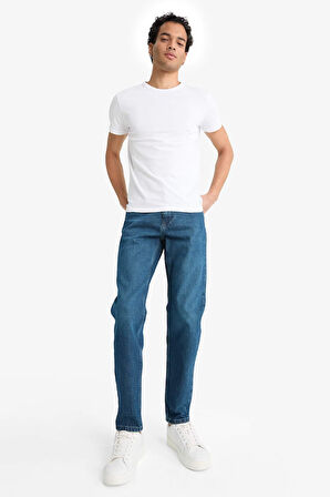 Slim Tapered Fit Dar Kalıp Normal Bel Daralan Paça Jean Pantolon