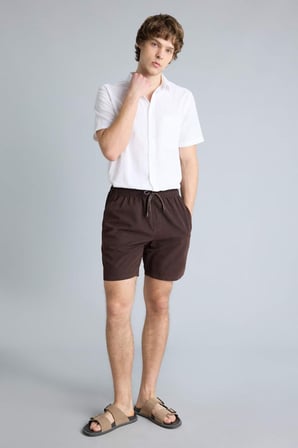 DeFacto Regular Fit Kısa Boy Yumuşak Tuşeli Deniz Şortu E0993AX26HSBN192