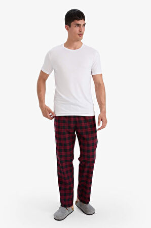 Regular Fit Cepli Uzun Kareli Pijama Altı