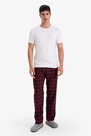 Regular Fit Cepli Uzun Kareli Pijama Altı
