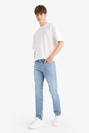 Pedro Slim Fit Dar Kalıp Normal Bel Dar Paça Jean Pantolon