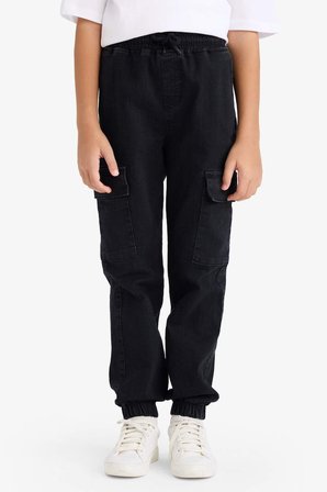 DeFacto Kargo Fit Beli Lastikli Jean Pantolon Erkek Çocuk G6164A826SPNM40