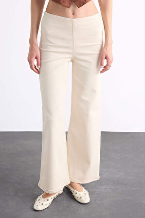 Geniş Paça Basic Düz Pantolon