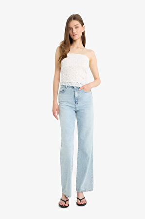 DeFacto Coool Slim Fit Dar Kesim Straplez Dantel Bluz F5166AX25SMER99