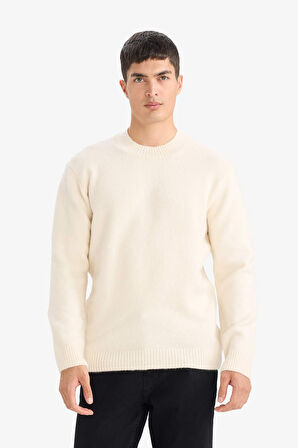 Relax Fit Bisiklet Yaka Triko Kazak