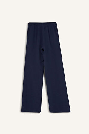 Coool Wide Leg Normal Bel Müslin Pantolon