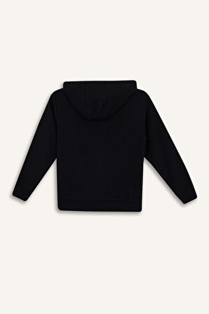 Erkek Çocuk Kapüşonlu Fermuarlı Sweatshirt