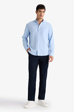 Regular Fit Polo Yaka Oxford Uzun Kollu Gömlek