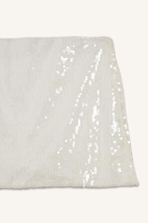 Coool Normal Bel Payetli Kumaş Mini Etek