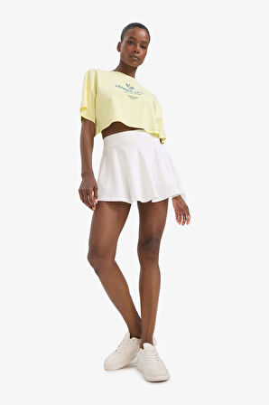 DeFactoFit Oversize Geniş Kalıp Bisiklet Yaka Sporcu Kısa Kollu Tişört E3597AX25SMYL75