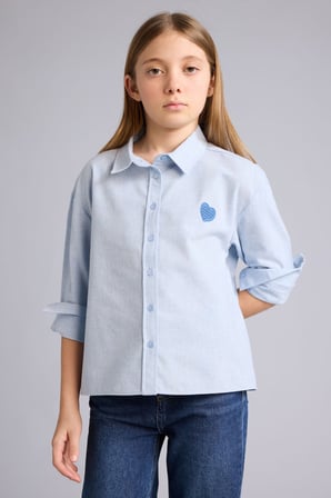 DeFacto Poplin Uzun Kollu Gömlek Kız Çocuk G6903A826SPBE789